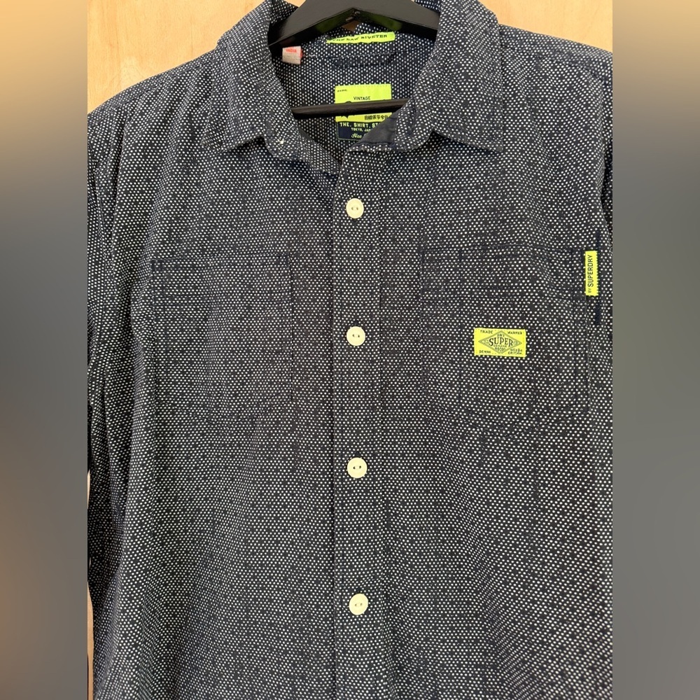 Superdry Men's Black and Green Patterned Shirt - Picture 5 of 12